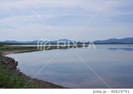 北海道紋別市 コムケ湖 ホタテ半島 北海道紋別市 コムケ湖 ホタテ半島 90829791
