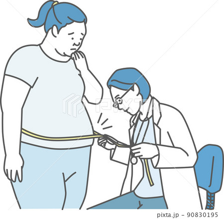 肥満女性_診察 90830195