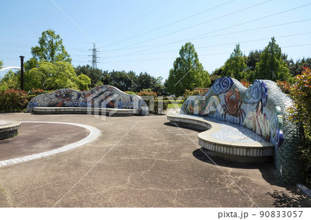 大牟田市諏訪公園郷土の丘ベンチのレリーフ 大牟田市諏訪公園郷土の丘ベンチのレリーフ 90833057