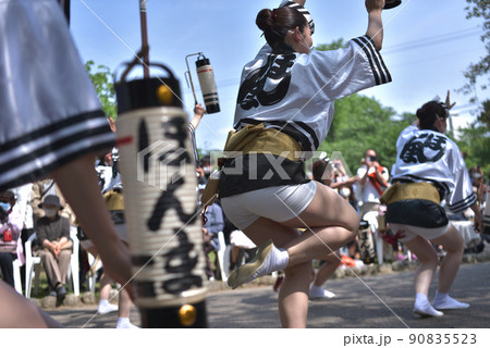 本場徳島阿波踊り 春の祭典 有名連の法被踊りの写真素材 [90835523] - PIXTA