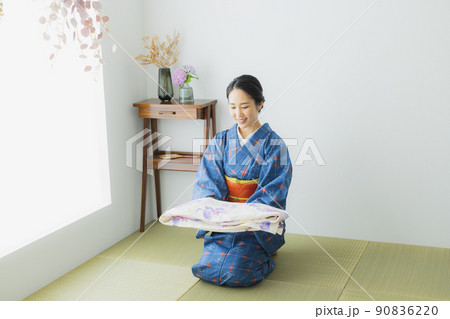 格子模様の小紋 和室 格子模様の小紋 和室 90836220