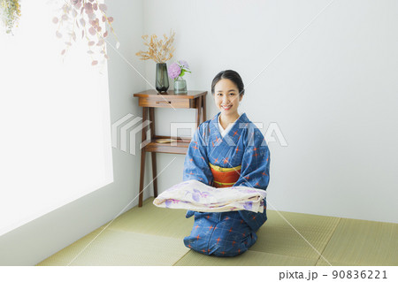 格子模様の小紋 和室 格子模様の小紋 和室 90836221