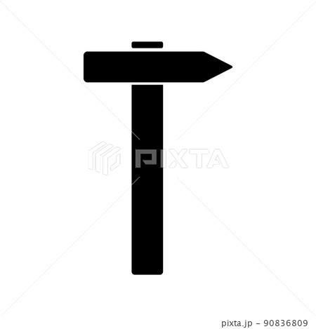 ハンマーのシルエットアイコン 工具 90836809