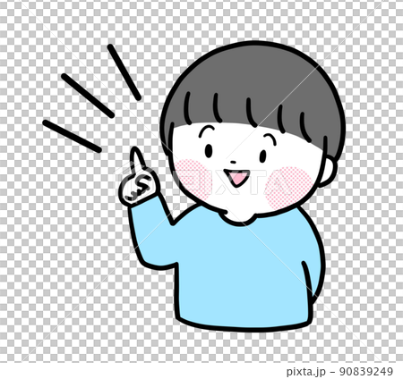 小學生指點姿勢 小學生指點姿勢 90839249