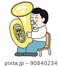 チューバを演奏する男性 90840234