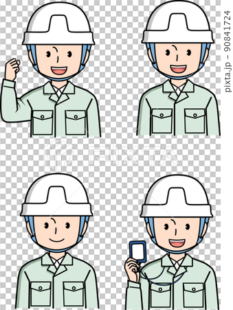 Worker male pose set Worker male pose set 90841724