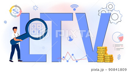 LTV Loan to value Short for lifetime value business concept 90841809