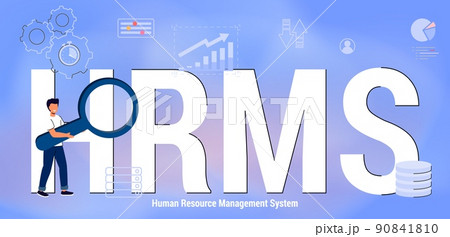 HRMS Human Resource Management System acronym Business concept HRMS Human Resource Management System acronym Business concept 90841810