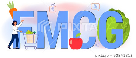 FMCG Fast moving consumer goods acronym Business and commerce concept 90841813