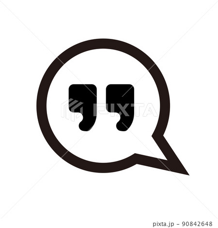 引用符と吹き出しのアイコン 引用符と吹き出しのアイコン 90842648