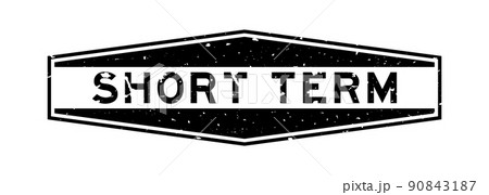 Grunge black short term word hexagon rubber seal stamp on white background Grunge black short term word hexagon rubber seal stamp on white background 90843187