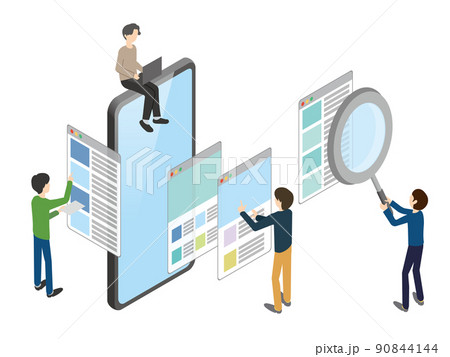 スマートフォン　WEBデザインイメージ 90844144