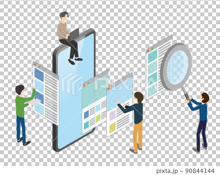 スマートフォン　WEBデザインイメージ 90844144
