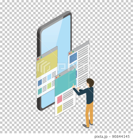 智能手機 WEB 設計形象 90844145