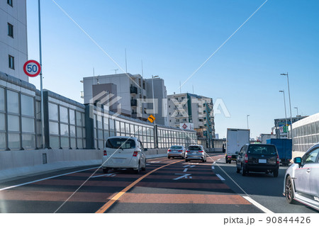《東京都》首都高速・池袋線を走行 90844426