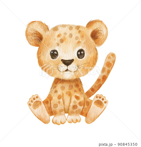 cute cartoon baby cheetah