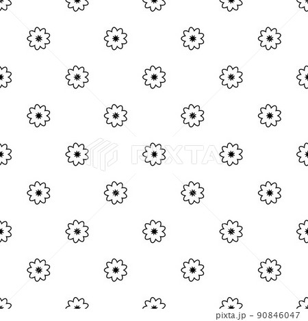 Seamless floral pattern vector flower shape doodle plant abstract texture background illustration for digital paper and print materials. 90846047