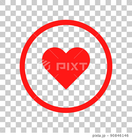 ハートマーク 透過背景のイラスト素材