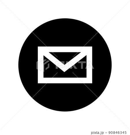 メールのアイコン。丸。 90846345