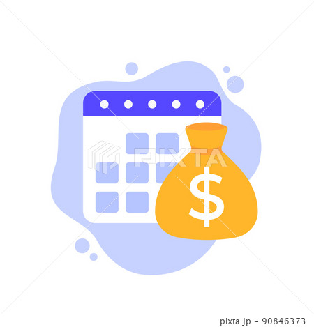 deposit period, money and calendar, vector deposit period, money and calendar, vector 90846373