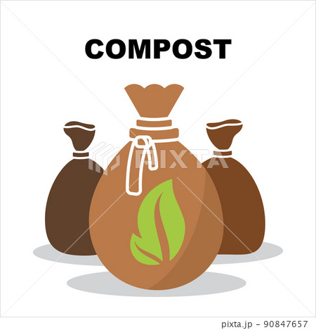 Soil Bag Icon, Compost Sack Symbol, Fertilizer Sign Soil Bag Icon, Compost Sack Symbol, Fertilizer Sign 90847657