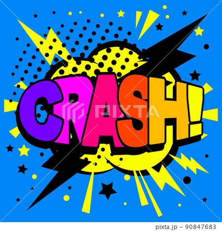 Crash Comic Rainbow Text 90847683