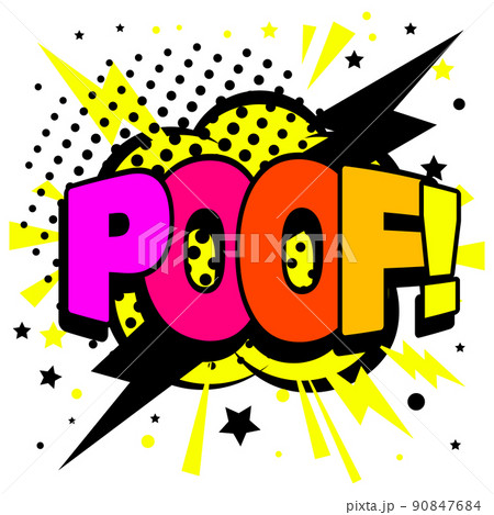 Poof Comic Rainbow Text Poof Comic Rainbow Text 90847684