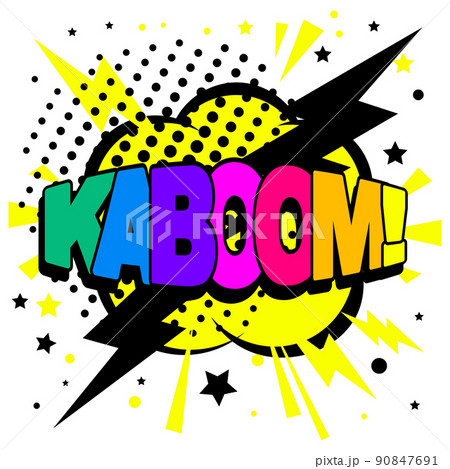 Kaboom Comic Rainbow Text Kaboom Comic Rainbow Text 90847691