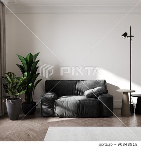 Stylish living room interior mockup, 3d rendering Stylish living room interior mockup, 3d rendering 90848918