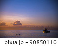 マイアミ　朝焼け　海 90850110