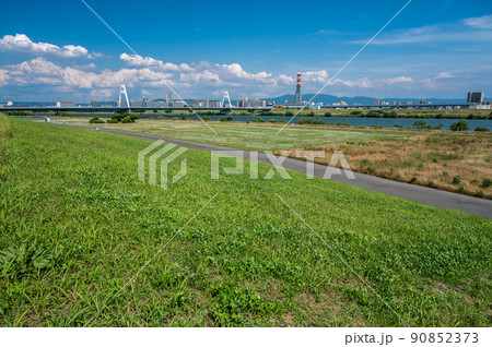 淀川河川公園豊里地区風景 淀川河川公園豊里地区風景 90852373