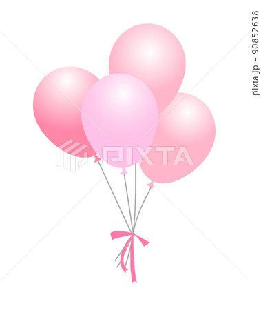 ピンク色の風船のイラスト素材 90852638