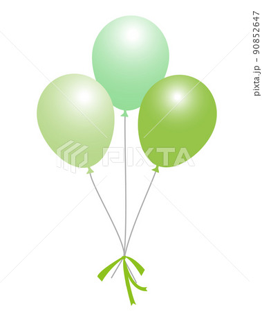 緑色の風船のイラスト素材 90852647