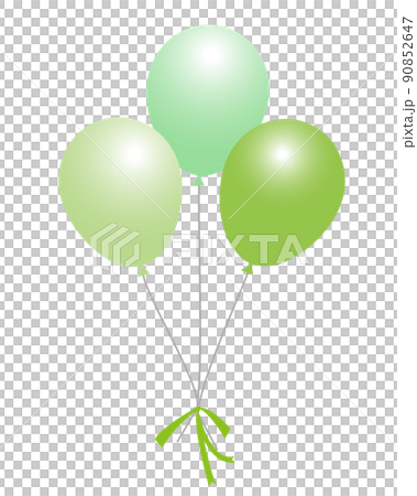 緑色の風船のイラスト素材 90852647