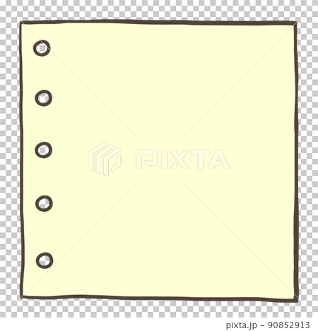Illustration material notebook memo paper yellow Illustration material notebook memo paper yellow 90852913