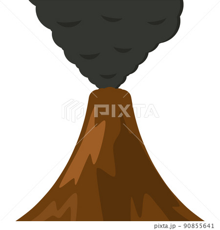 火山噴火のイラスト素材