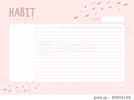 habit tracker monthly planner blank template 90856108