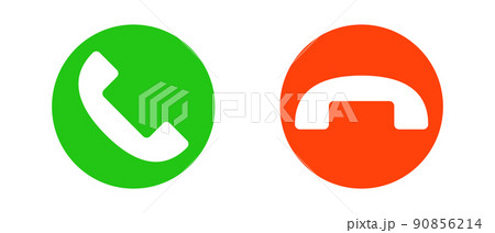 着信と着信拒否の電話アイコンセット 着信と着信拒否の電話アイコンセット 90856214