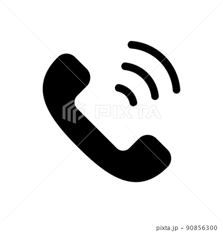 電話のアイコンと電波のアイコン 90856300