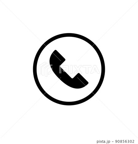 シンプルな電話のアイコン 90856302