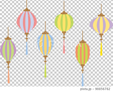 提灯カラフル 90856782