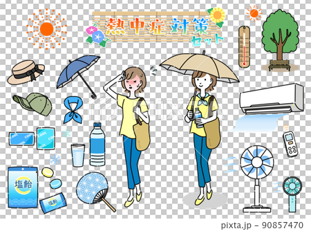 中暑對策插圖集 中暑對策插圖集 90857470