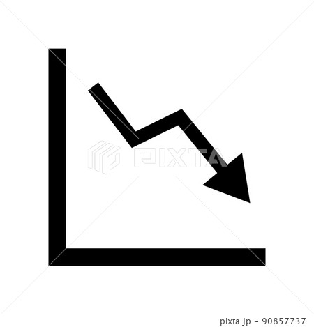 減少するチャート 減少するチャート 90857737