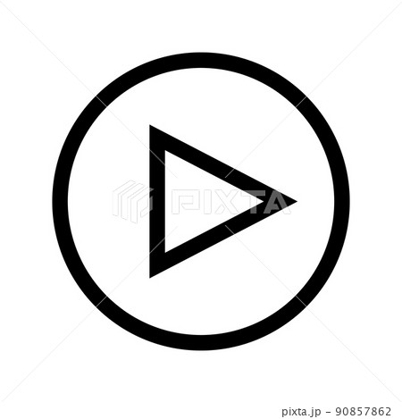 シンプルな再生ボタン 90857862