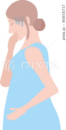 つわりのある妊婦 90858737