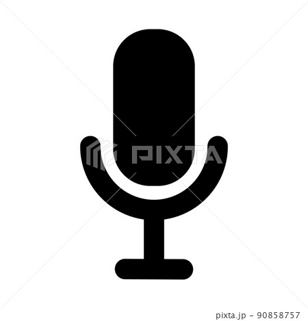マイクのシルエットアイコン マイクのシルエットアイコン 90858757