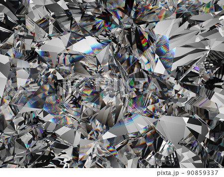 Gemstone diamond or shiny glass triangular texture kaleidoscope Gemstone diamond or shiny glass triangular texture kaleidoscope 90859337
