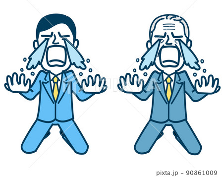 号泣するサラリーマン  90861009