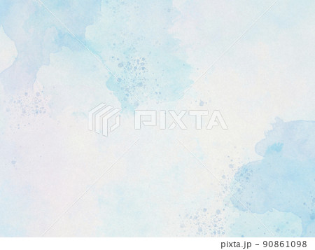 水彩絵の具 淡い色 ブルー系 滲み 水彩絵の具 淡い色 ブルー系 滲み 90861098
