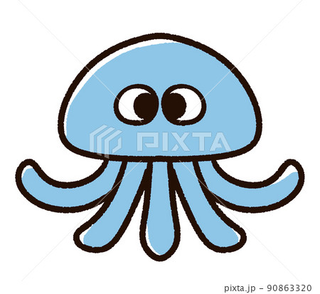 かわいいクラゲのキャラクター かわいいクラゲのキャラクター 90863320